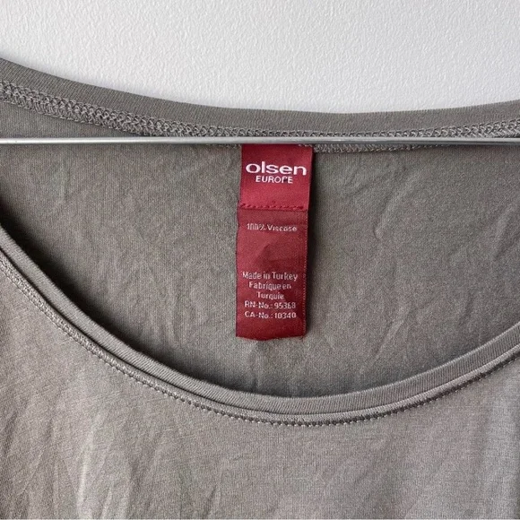 vintage khaki green scale print studded top - Picture 3 of 8